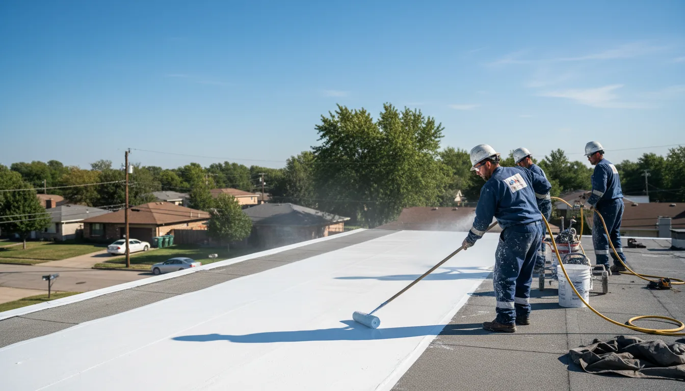 Commercial roof coating in Thompson, OH near me